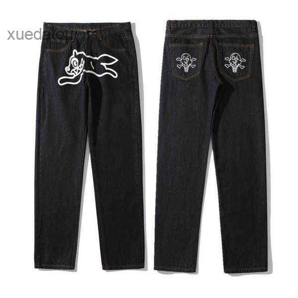 

streetwear 2022 ropa dog print men hip hop baggy jeans pants y2k clothes straight loose goth denim trousers pantnes vaqueros t220726 3 0j16, Blue