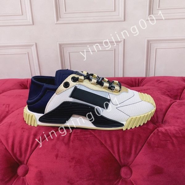 

luxury designer calfskin casual shoes reflective sneakers vintage trainers fashion shoes lace-up sneaker, Black