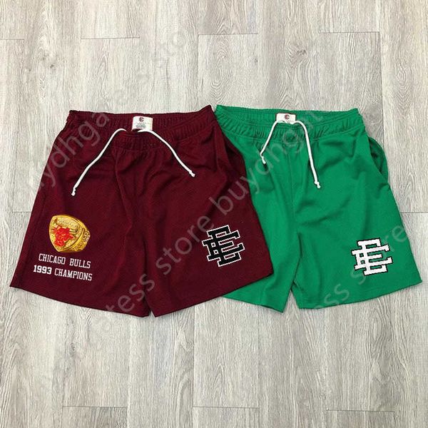 

men's shorts 2023 eric emanuel ee basic fitness basketball beach pants summer gym mesh breathable mens casual shorts, White;black