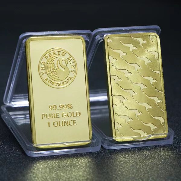 

Gold bar Gift Independent Serial Number Gold Bar Souvenir Coins Collection Business Australian 5/10 /20 /31 Grams