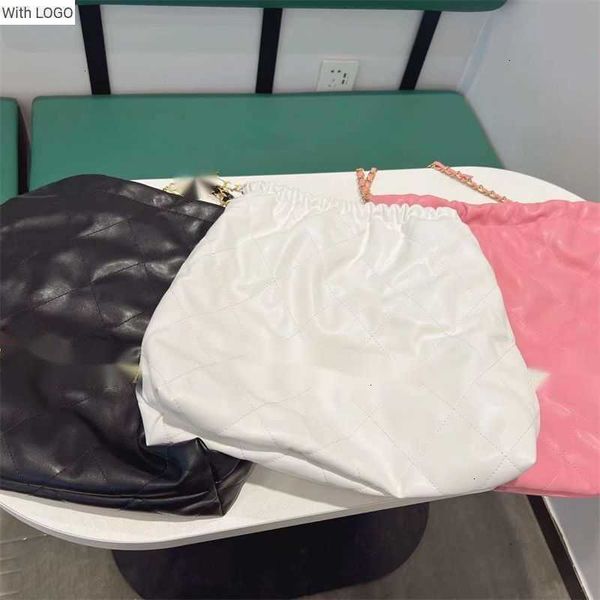 

evening bags letter quilted chain cc bag double shopping bag large tote handbag net hongzi mother bag versatile single shoulder diagonal bag, White