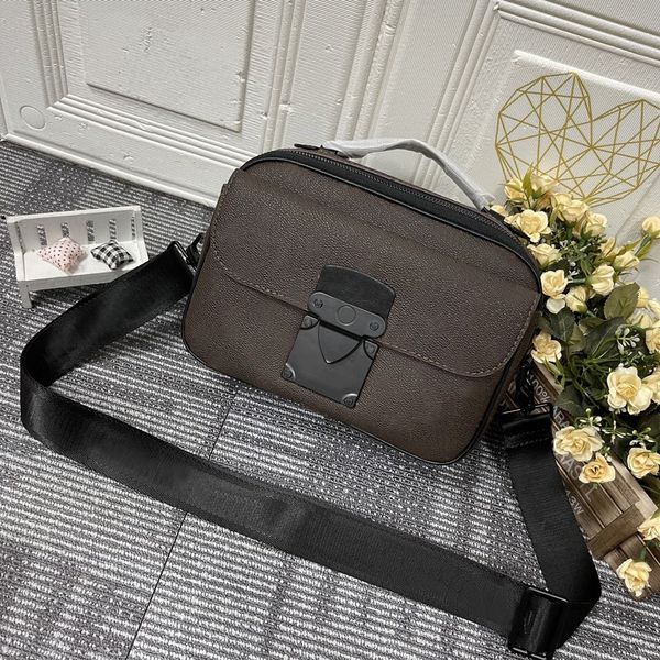 

designer womens shoulder bag luxury s lock handbags brown flower letter macassar messenger bags quality leather envelope purses ladies fashi