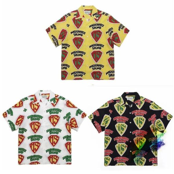 

casual shirt men women quality yellow black white hawaiian shirts tee, White;black