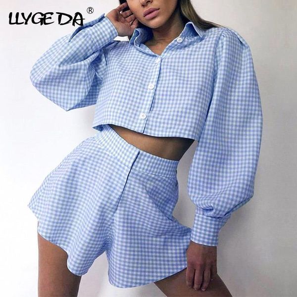 

dress traje a cuadros con cuello hacia abajo para mujer corto con pantalones cortos informal elegante manga de linterna para of, White