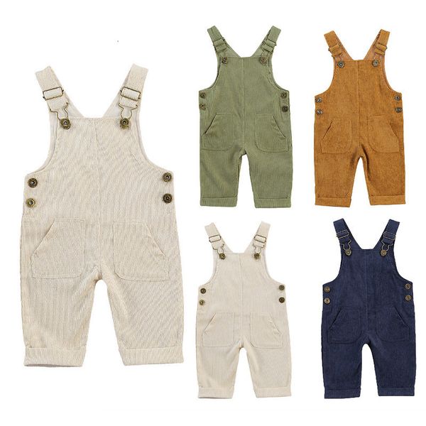 

overalls toddler baby boys suspender pants overalls solid color corduroy pocket trousers casual loose toddler bib pants baby clothing 230419, Blue