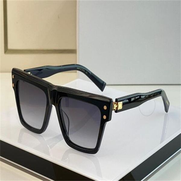 

10a sunglasses for men and women summer bpx-121b style anti-ultraviolet retro plate square full frame random box, White;black