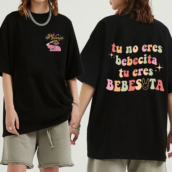 

womens tshirt bad bunny un verano sin ti graphics t women tshirt funny 90s ullzang tees camisetas 230419, White