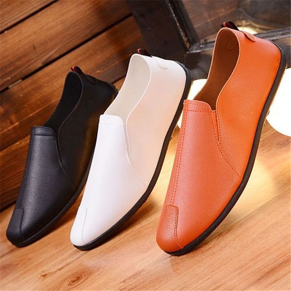 

dress shoes men loafers shoes spring fashion boat footwear man brand leather moccasins men's shoes men comfy drive men's casual sh, Black