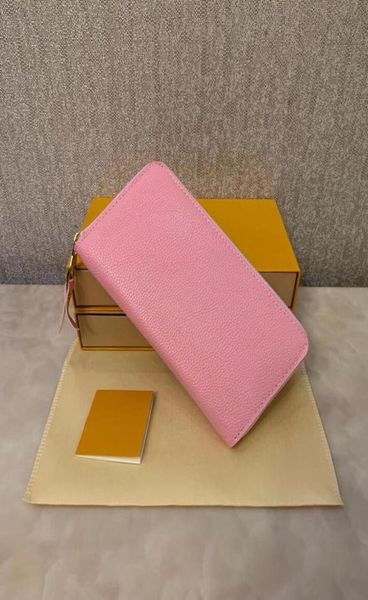 

whole embossed leather shinny long wallet multicolor fashion original box coin purse women man classic zipper poc8338795, Red;black
