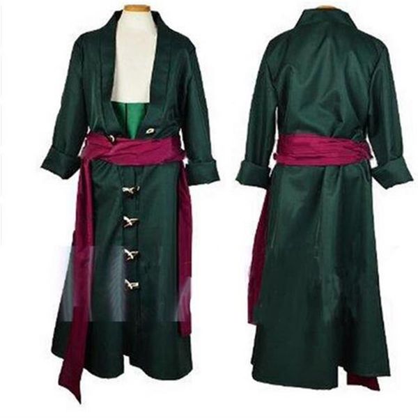 

one piece roronoa zoro cosplay costume clothes full set254m, Black