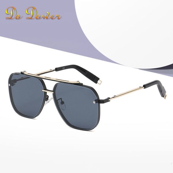 

sunglasses double beam design fashion metal woman sunglasses box personality trimming men's pilot driving trend 2a570 eyeglasses 230419, White;black