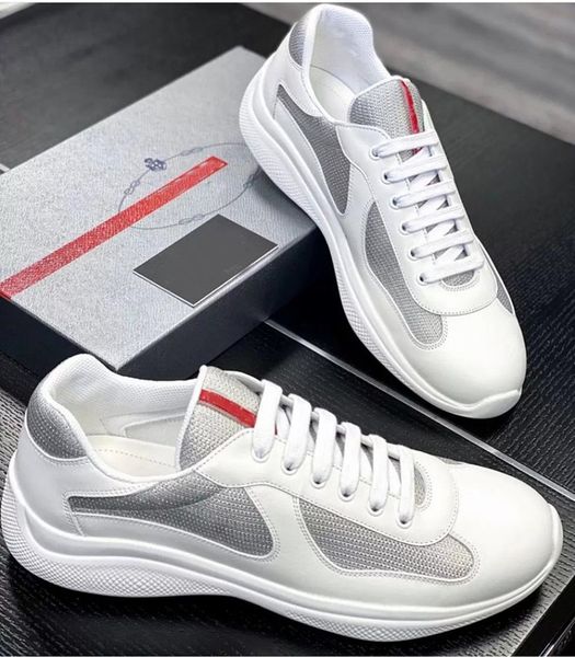

2023s/s perfect americas cup designer sneakers shoes patent leather and nylon sports luxury mens skateboard runner casual outdoor walking, Black