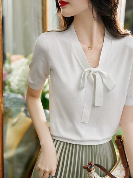 

t-shirt bobokateer knitted t shirt women clothes short sleeve female clothing white woman tshirts elegant tee shirt femme bluzki damskie