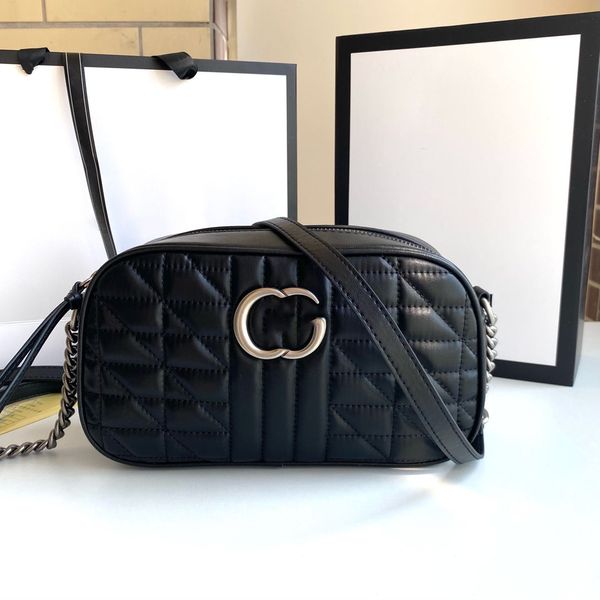 

designer crossbody shoulder bag single shoulder bag for women camera messenger bags with silver chain strap 24*13cm