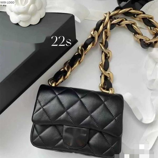 

waist bags luxury brand design letter shoulder chain cc bag square fat little xiangfeng lingge french underarm light luxury premium high bea, White