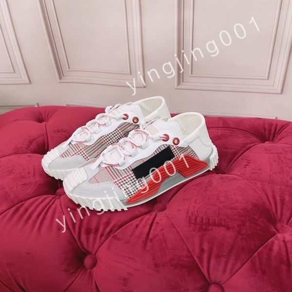 

2023 luxurys designer calfskin casual shoes reflective sneakers vintage trainers fashion shoes lace-up sneaker, Black