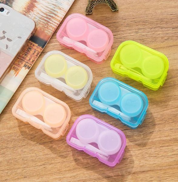 

random color convenient travel contact lens case for eyes care kit holder container lenses accessories4757989