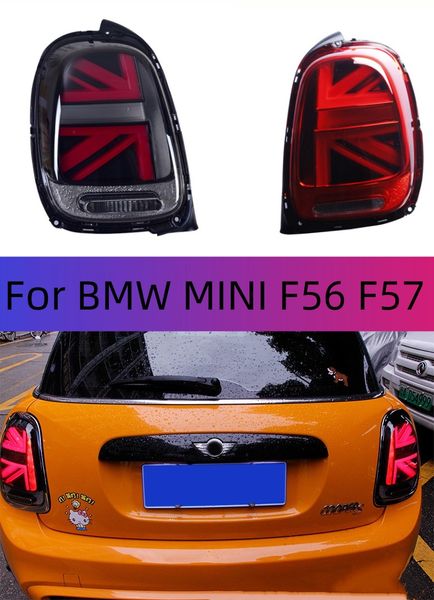 

car accessories for bmw mini f56 f57 led mi flag taillight assembly rear lamp + dynamic turn signal + reverse + brake led lamp