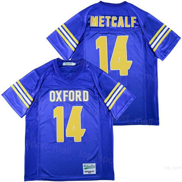 

high school football oxford 14 dk metcalf jerseys mens purple team color moive college embroidery and sewing breathable for sport fans unive, Black
