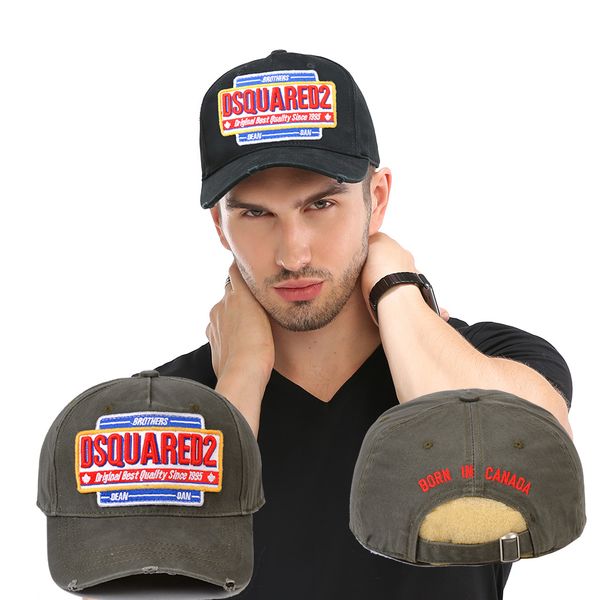 

dsquqredd2 hat icon d2 casual fashion trend baseball hat simple classic letter print couple sports hat dsq icon street fashion hat d136, Blue;gray