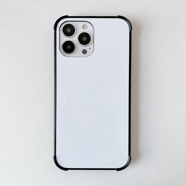 

sublimation blank soft rubber phone case with air cushions for iphone 14 13 11 pro max se 12 x xr xs 6 7 8 with aluminum insert