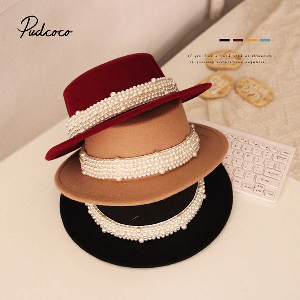 

caps hats 2-6t infant kids baby girls retro hat autumn winter korean children fat-pearl hat elegant vintage caps w0419, Yellow