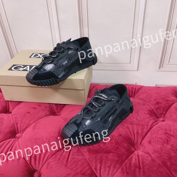 

new designer trainers shoes platform shoes comfortable breathable web sneaker womens men, Black