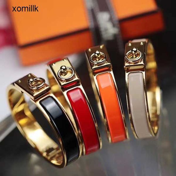 

hermm classics male and female couple bracelet h family narrow edition enamel letter, Black