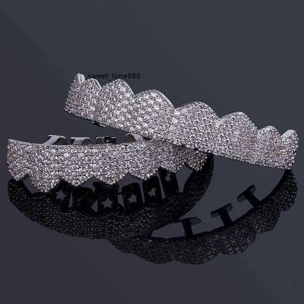 

hip hop jewelry mens diamond dientes grillz teeth gold silver luxury designer iced out grills hiphop rapper men fashion jewlery accessories, Black