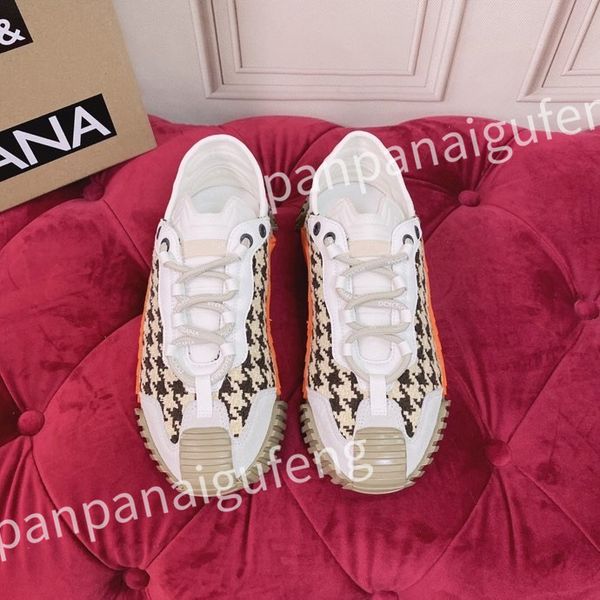 

2023 new luxurys vintage casual shoes calfskin reflective sneaker designer mens women sneakers fashion shoes increasing platform shoe leathe, Black