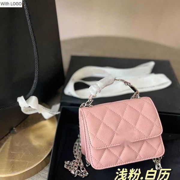 

evening bags luxury brand design letter quilted shoulder chain cc bag enamel handle small waste bag mini small change bag mouth red bag cavi, White