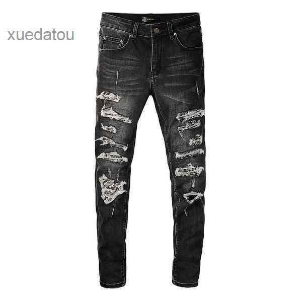 

jeans 20ss mens distressed designer ripped biker slim fit motorcycle denim for men fashion jean mans pants pour hommes #866 6 douy, Blue