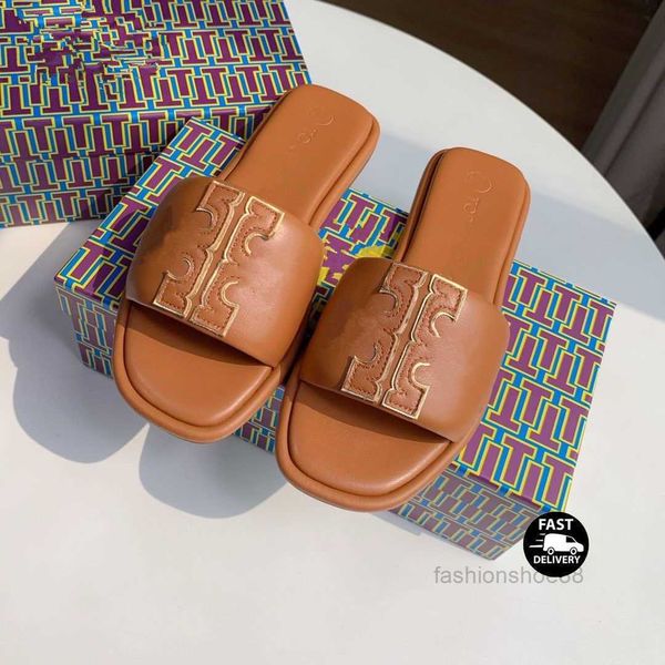 

2023 luxury designer women slippers summer miller fashion new non-slip flat sandal open toes flat ladies outdoor beach sandals slide h, Black