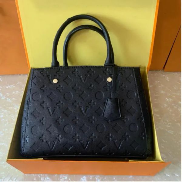 

2023 shoulder bags quality luxurys designers handbags purses montigne bag women tote brand letter embossing genuine leather shoulder crossbo