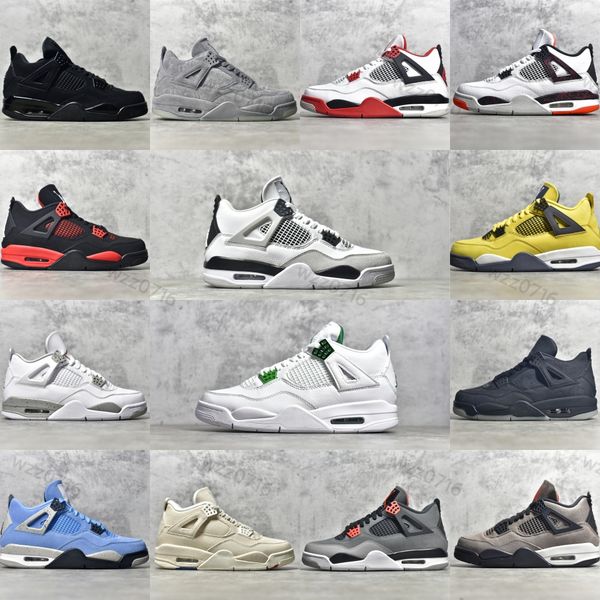 

jumpman 4 4s retro mens basketball shoes oreo seafoam midnight navy university blue red thunder military black cat messy room pn dust men wo