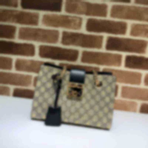 

luxury brand shopping bags padlock series small bee shoulder 498156 briefcase canvas women leather handbag ophidia business p0mg, Black;white