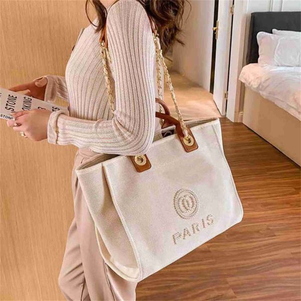 

70% off luxury fashion beach handbags pearl bag canvas portable classic trend big ladies backpack 6mjo