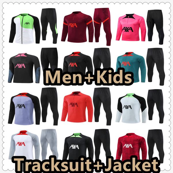 

22 23 jerseys soccer tracksuits sets tracksuit jacket set 2022 2023 chandal futbol football survetement training suit soccer jersey men kids, Black;yellow