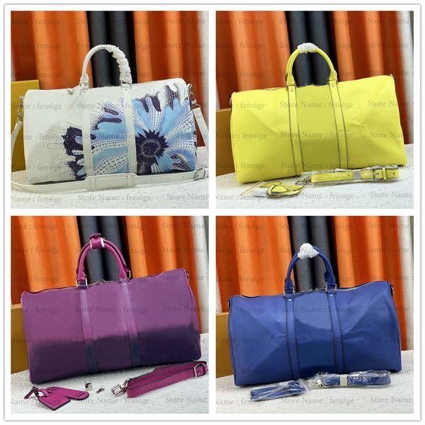 

keep bandouliere large capacity duffle bag travel bags outdoor leather canvas monograms checkerboard pattern designer luggage bag m30235 m41
