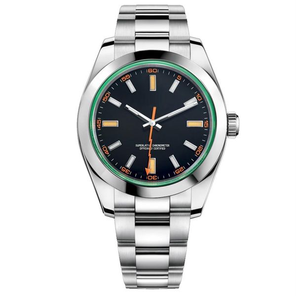 

men watch 40mm stainless steel strap mens watches automatic mechanical movement sapphire glass 5atm waterproof montre de 301j, Slivery;brown