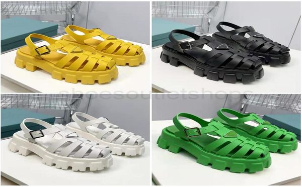 

women designer sandals foam rubber sandal fashion platform slides triangle metal slippers retro beach loafers round toe sandal3863150, Black