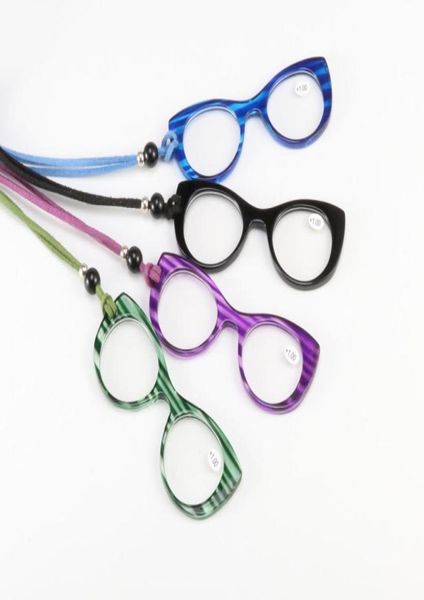 

protable hanging neck reading glasses for women men cat eyes pendant necklace hyperopia presbyopic eyeglasses 10to359778547