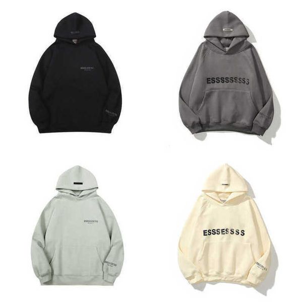 

fashion luxury men's sweatshirts esss entials tracksuits letter hoodies men women sportswear hooded pant coat sweater pullover couple, Gray