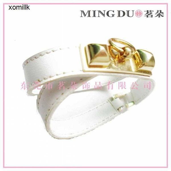 

hermm classics bracelet mingduo pu leather with couple two loops classic strap, Black