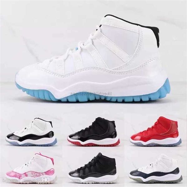 

2023 kids 11s kid basketball shoes space cool grey jam bred concords youth fashion boys sneakers children boy girl white athletic toddlers o, Black