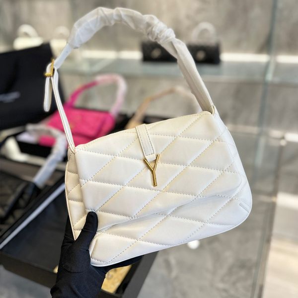 

Designer Womens Shoulder Bags Fashion Handbags Casual Soft Underarm Bag Women Classic Pattern Handbag Elegant Lady Stylish Purses Luxury Bag, White