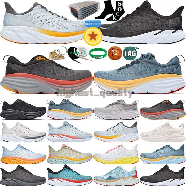 

with box one running shoes for men women bondi clifton 8 carbon x2 athletic shoe shock absorbing road highway climbing mens womens breathabl
