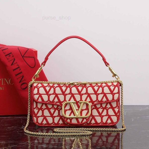 

v-logo designer evening new bag classy valentinoes shoulder loco one handbag with flip matching printed crossbody canvas carrying square cha