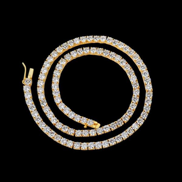 

custom women 14k gold plated 5a cz rainbow colorful diamond tennis chain necklace set jewelry, Silver