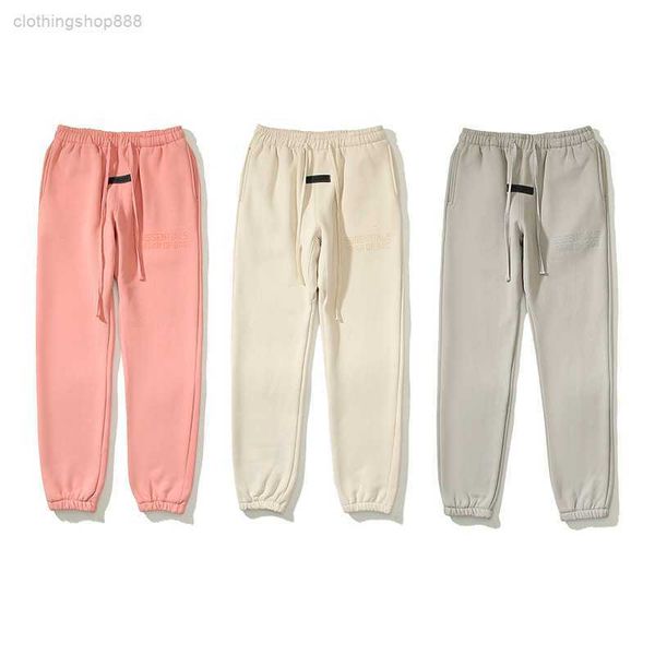 

men's pants trendy fog high street loose casual flocking printed coral red leggings pdri, Black